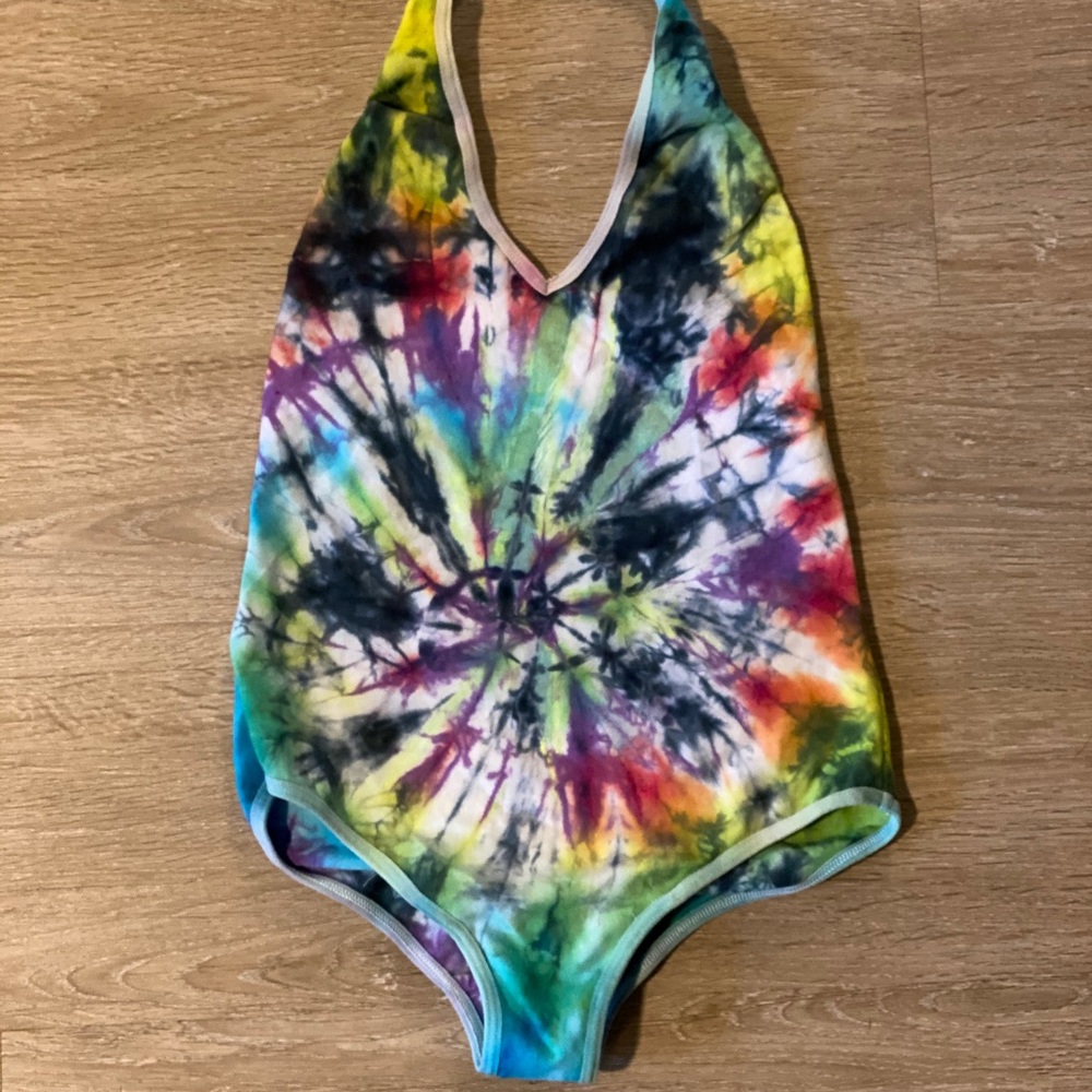 Halter tie dye bodysuit